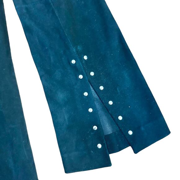 Theory Komiza Tilde Studded-Sleeve Suede Shift Dress Black - Picture 5 of 10